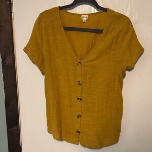 Dizzy Mustard Button Down Shirt